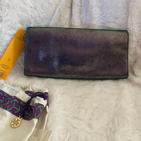 TORY BURCH *NWT* iridescent clutch - Picture 5 of 6